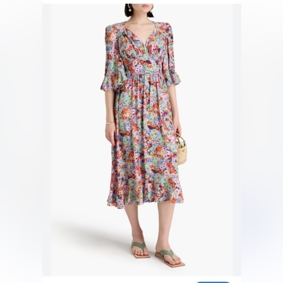 Stine Goya Women's silk Evelyn Midi Dress size XS